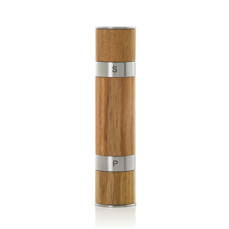 Load image into Gallery viewer, AdHoc Duomill Pepper and salt double mill - Custom Wood DesignsAdHoc Duomill Pepper and salt double millHome &amp; LivingRBMP90Stainless steel,Woodbrown
