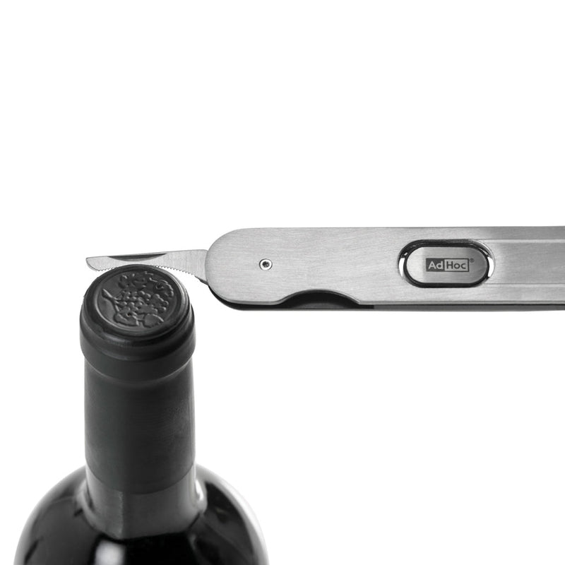 Load image into Gallery viewer, AdHoc PushPull Corkscrew - Custom Wood DesignsAdHoc PushPull CorkscrewHome &amp; LivingRBKU50Stainless steel,Polypropylenegrey

