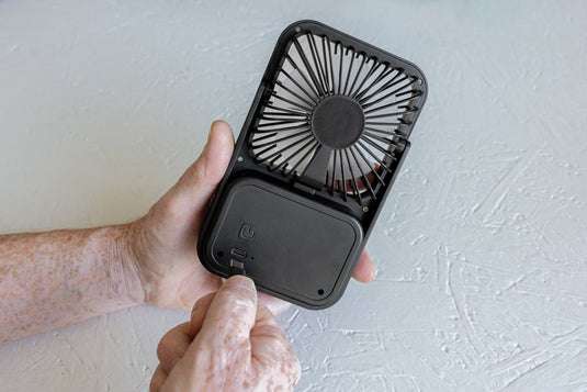 Aervina RCS recycled plastic re-chargeable desk fan - Custom Wood DesignsAervina RCS recycled plastic rechargeable desk fan from XD Collection, designed for phone and tablet accessories.Phone & Tablet accessoriesP457.0801Recycled ABSblack