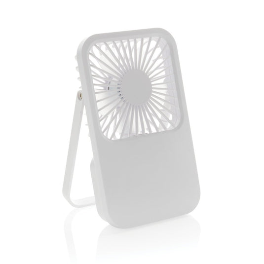 Aervina RCS recycled plastic re-chargeable desk fan - Custom Wood DesignsAervina RCS recycled plastic rechargeable desk fan by XD Collection, compact fan with adjustable settings on a desk.Phone & Tablet accessoriesP457.0803Recycled ABSwhite