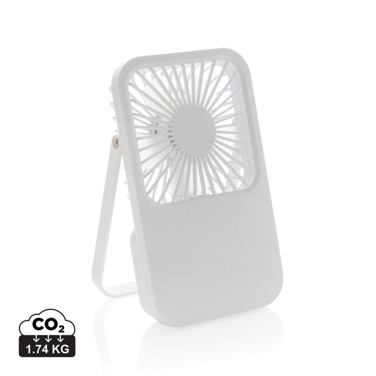 Aervina RCS recycled plastic re-chargeable desk fan - Custom Wood DesignsAervina RCS recycled plastic rechargeable desk fan by XD Collection, shown on a desk with electronic devices, eco-friendly design.Phone & Tablet accessoriesP457.0803Recycled ABSwhite