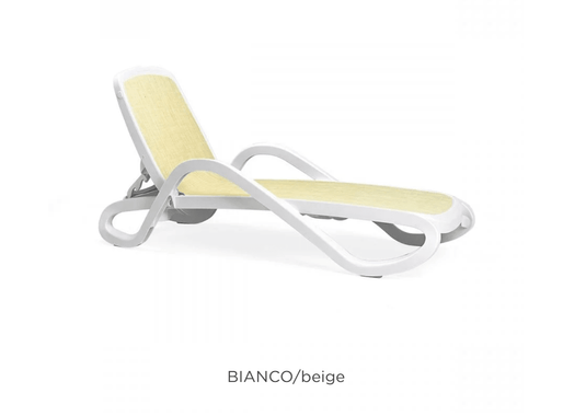 Alfa Sun Lounger Stackable Outdoor Recliner with Armrests - Custom Wood DesignsNardi Alfa Sun Lounger, stackable outdoor recliner with armrests, beige and white sun lounger for patio or garden use.Sunlounger24575215498711Bianco Beige