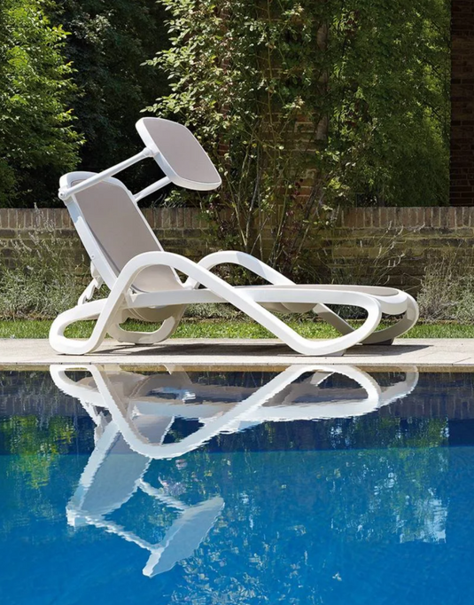 Alfa Sun Lounger Stackable Outdoor Recliner with Armrests