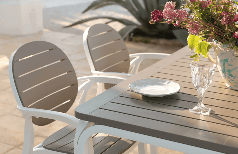 Load image into Gallery viewer, Alloro 210–280 Extensible Outdoor Table - Custom Wood DesignsAlloro 210–280 extensible outdoor table by Nardi featuring a wooden surface and sturdy legs, suitable for outdoor dining and gatherings.Outdoor Table Nardi24575207324215
