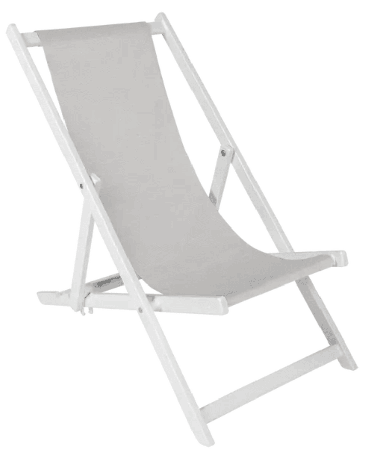 Load image into Gallery viewer, ALPINA Deck Chair Folding Chair - Custom Wood DesignsFermob ALPINA foldable deck chair in Blanc and Gris Argent, outdoor use, lightweight and portable for patio or garden.Foldable Chair24575190251991Blanc Gris Argent

