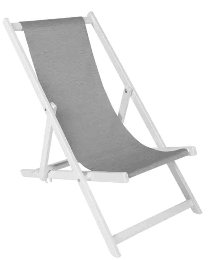 Load image into Gallery viewer, ALPINA Deck Chair Folding Chair - Custom Wood DesignsFermob ALPINA foldable deck chair in Blanc and Gris metal with armrests, suitable for outdoor patio or garden seating.Foldable Chair24575199357079Blanc Gris Metal
