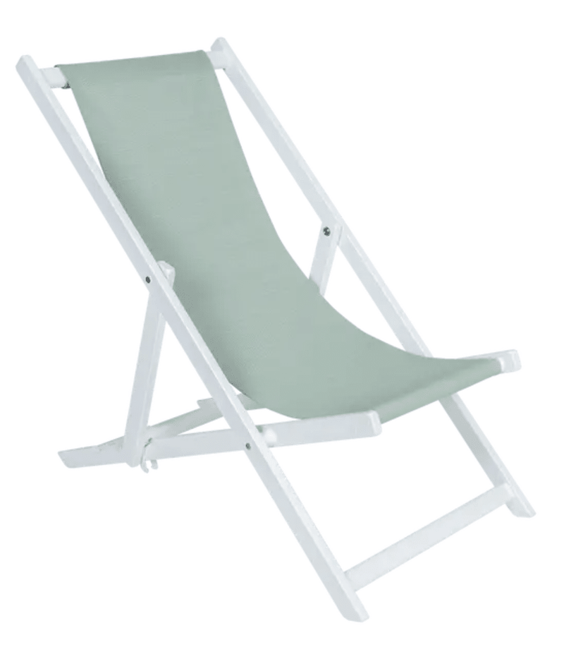 Load image into Gallery viewer, ALPINA Deck Chair Folding Chair - Custom Wood DesignsFermob Blanc Sauge ALPINA folding deck chair outdoors, lightweight and foldable for easy outdoor seating.Foldable Chair24575199522615Blanc Sauge
