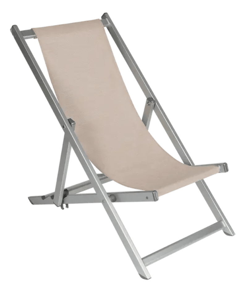 Load image into Gallery viewer, ALPINA Deck Chair Folding Chair - Custom Wood DesignsFermob ALPINA silver foldable deck chair with a sleek outdoor design, suitable for relaxing on patios or gardens.Foldable Chair24575190848599SilverSabeEden
