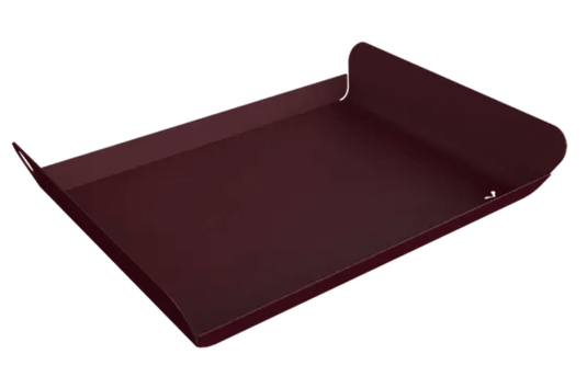 Black Fermob ALTO metal tray measuring 23x17 cm with a sleek black cherry finish for outdoor use.