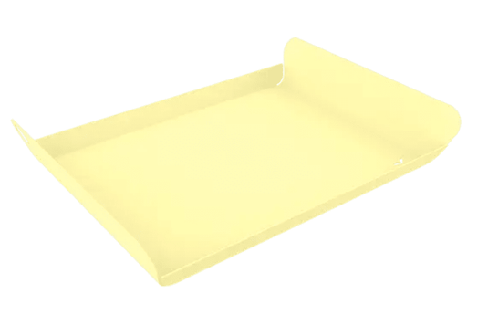 Fermob Alto metal tray, 23x17 cm, frosted lemon design, outdoor serving tray with a modern, stylish look.