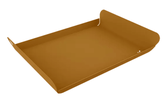 Fermob ALTO metal tray, 23x17 cm, outdoor gingerbread-colored serving tray with a sleek design and sturdy handles.