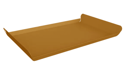 Fermob ALTO metal tray in gingerbread color, 36x23 cm, with a sleek design ideal for outdoor furniture accessories.