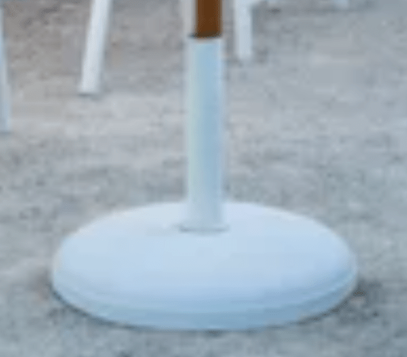 Load image into Gallery viewer, Aluminium Parasol Ø250cm Wave Finish with Fringe SET - Custom Wood DesignsWhite Fermob PAXI outdoor parasol with blue fabric and base, 200x200cm, ideal for hotel or restaurant outdoor spaces.Aluminium Parasol24575175810775No BaseNo Fringe

