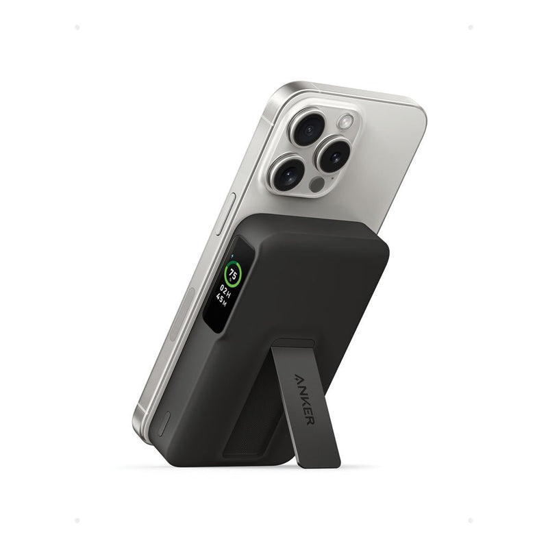 Load image into Gallery viewer, Anker MagGo QI2 magnetic powerbank 10.000 mah - Custom Wood DesignsAnker MagGo QI2 magnetic powerbank with 10,000mAh capacity, designed for phones and tablets, showing the portable charging device.Phone &amp; Tablet accessoriesRBA1654G11Polycarbonate,ABSblack
