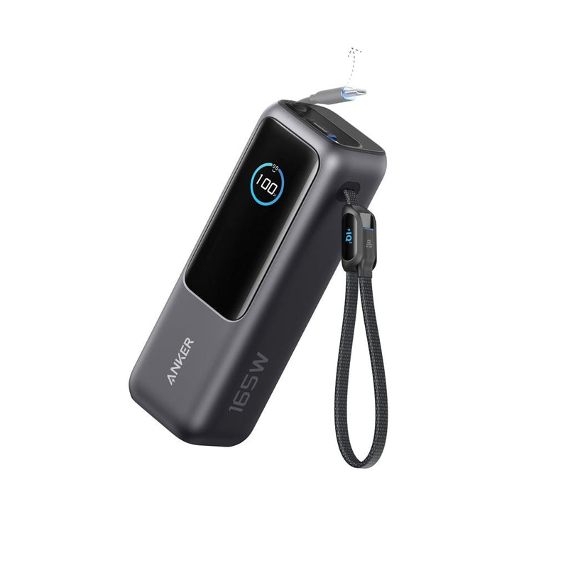 Load image into Gallery viewer, Anker Power Bank 25.000 mah 165W, Built-in retractable cable - Custom Wood DesignsAnker Power Bank 25,000mAh 165W with built-in retractable cable for phone and tablet charging, portable electronic accessory.Phone &amp; Tablet accessoriesRBA1695H11Polycarbonate,ABSgrey
