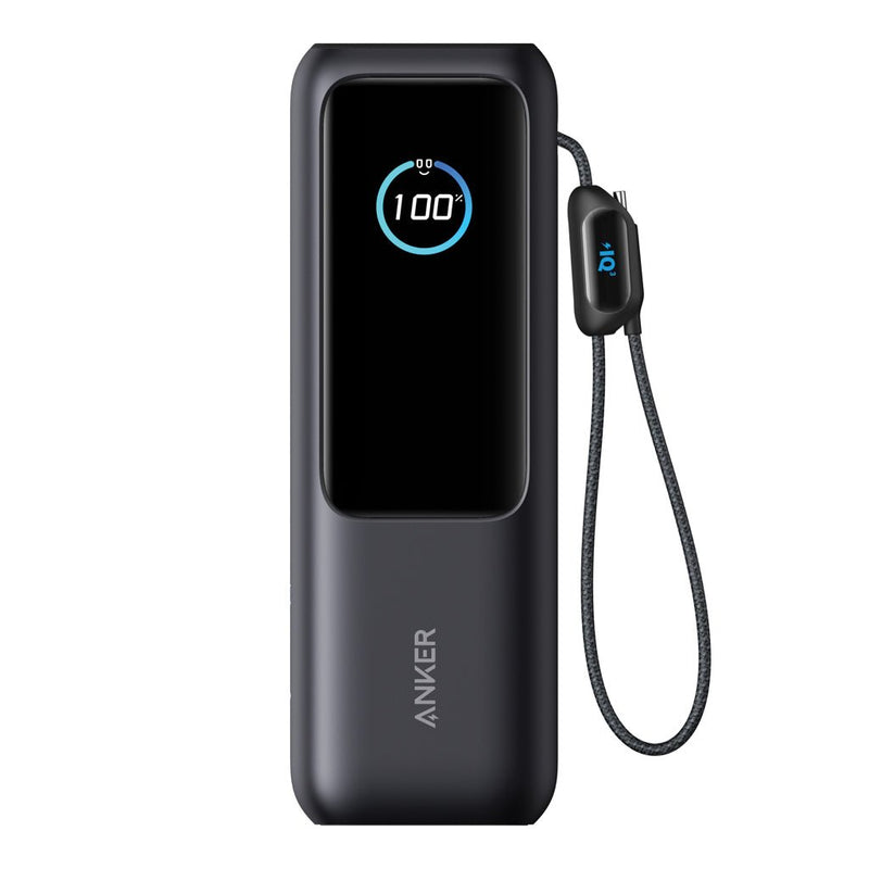 Load image into Gallery viewer, Anker Power Bank 25.000 mah 165W, Built-in retractable cable - Custom Wood DesignsAnker Power Bank 25,000mAh 165W with built-in retractable cable, portable phone and tablet charging accessory in blackPhone &amp; Tablet accessoriesRBA1695H11Polycarbonate,ABSgrey
