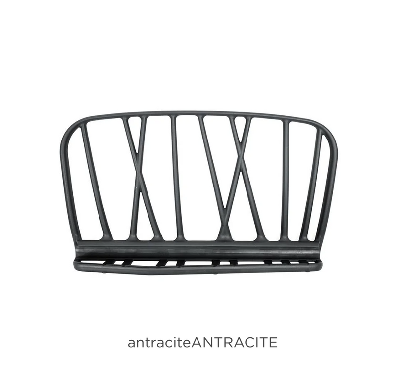 Load image into Gallery viewer, Antracite Nardi Komodo armrest accessory attached to a sofa section, showcasing its sleek design and comfortable arm support.
