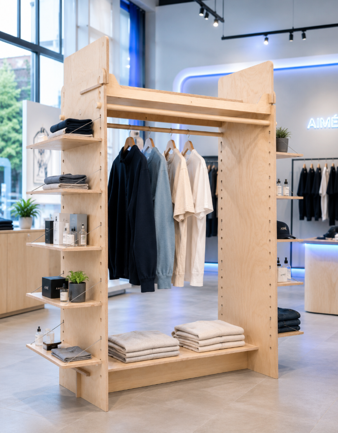 Load image into Gallery viewer, Double Apparel Rack
