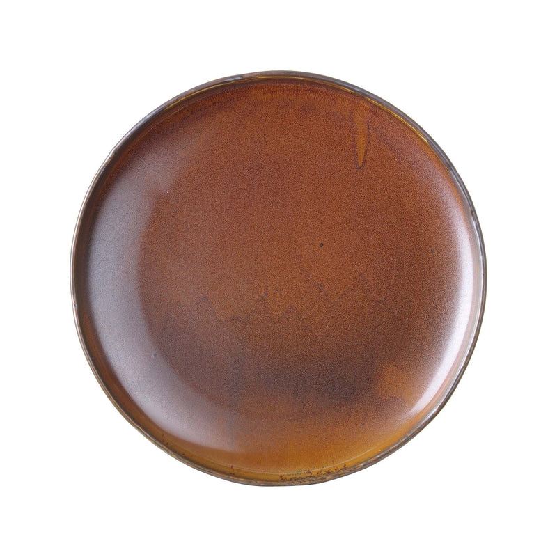 Load image into Gallery viewer, Aurum coupe plate, 210mm - Custom Wood DesignsAurum coupe flat plate with high rim, 210mm, made by Fine Dine, displayed on a white background.flat plate with high rim762424
