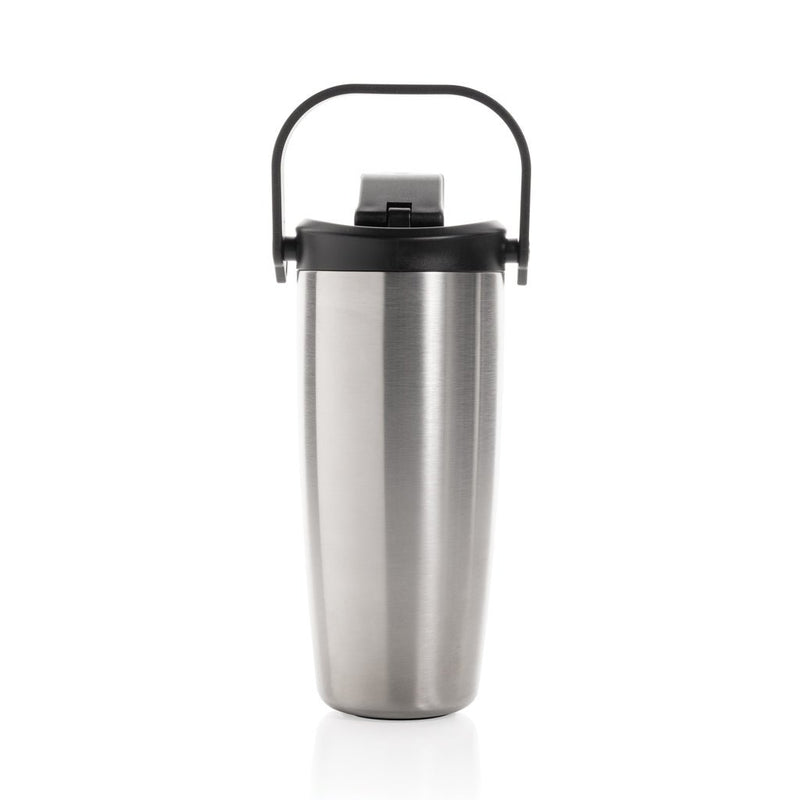 Load image into Gallery viewer, Avira Ayala RCS re-steel duosip lockable crossbody tumbler - Custom Wood DesignsAvira Ayala RCS re-steel duosip lockable crossbody tumbler with lid, stainless steel drinkware for travel and daily use.DrinkwareP438.1102Recycled Stainless steel,Polypropylenesilver
