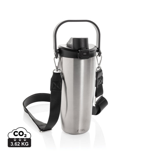Avira Ayala RCS re-steel duosip lockable crossbody tumbler - Custom Wood DesignsAvira Ayala RCS re-steel duosip lockable crossbody tumbler with stainless steel finish and secure lid for on-the-go drinking.DrinkwareP438.1102Recycled Stainless steel,Polypropylenesilver