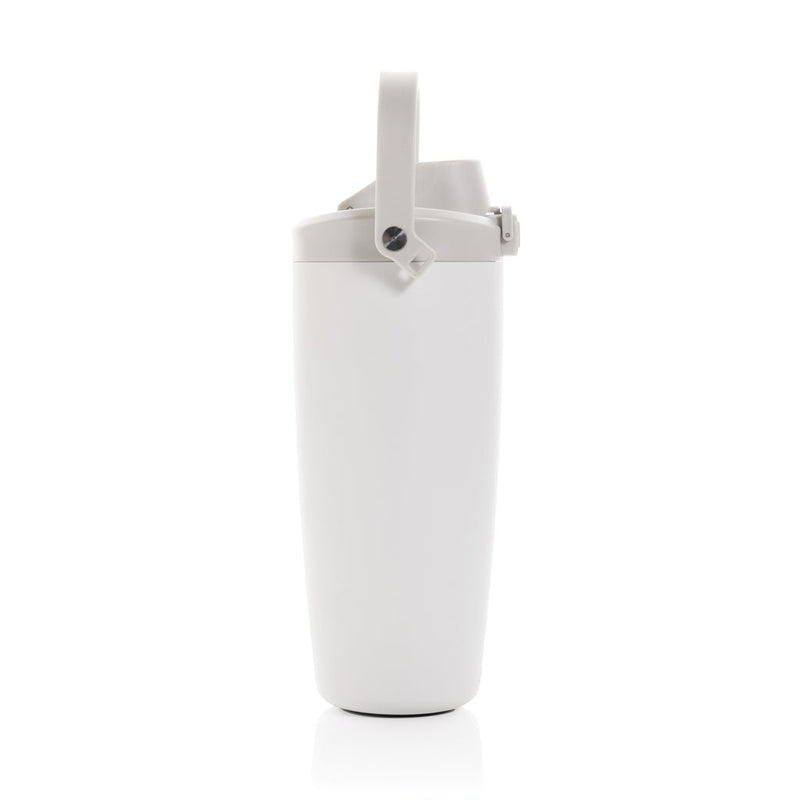 Load image into Gallery viewer, Avira Ayala RCS re-steel duosip lockable crossbody tumbler - Custom Wood DesignsAvira Ayala RCS re-steel duosip lockable crossbody tumbler with stainless steel finish and secure lid, ideal for portable drink storage.DrinkwareP438.1103Recycled Stainless steel,Polypropylenewhite
