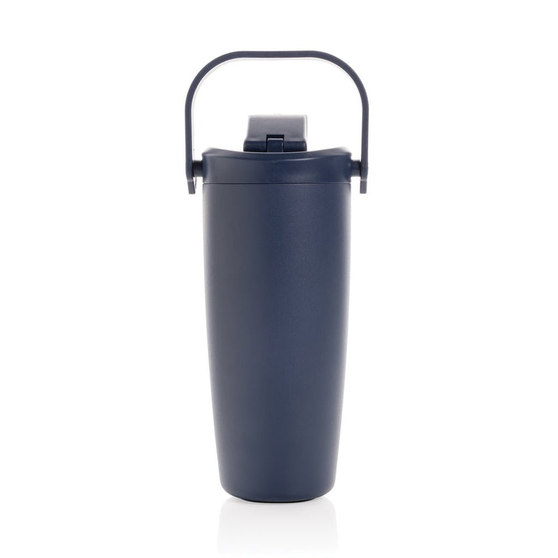 Load image into Gallery viewer, Avira Ayala RCS re-steel duosip lockable crossbody tumbler - Custom Wood DesignsAvira Ayala RCS re-steel duosip lockable crossbody tumbler with stainless steel finish and secure locking lid, designed for on-the-go drinking.DrinkwareP438.1125Recycled Stainless steel,Polypropylenenavy
