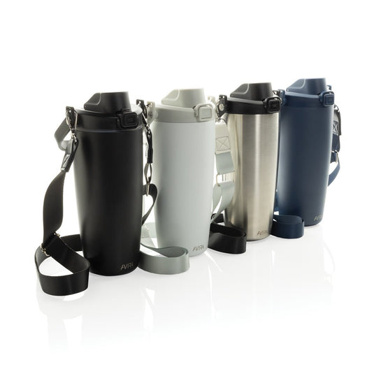 Avira Ayala RCS re-steel duosip lockable crossbody tumbler - Custom Wood DesignsAvira Ayala RCS re-steel duosip lockable crossbody tumbler with stainless steel design and leak-proof lid.DrinkwareP438.1101Recycled Stainless steel,Polypropyleneblack