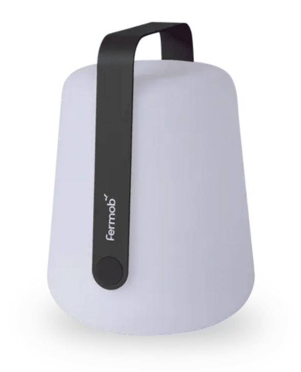 Load image into Gallery viewer, An outdoor Fermob BALAD² lamp in anthracite, 25 cm tall, with a sleek spherical design perfect for outdoor lighting.
