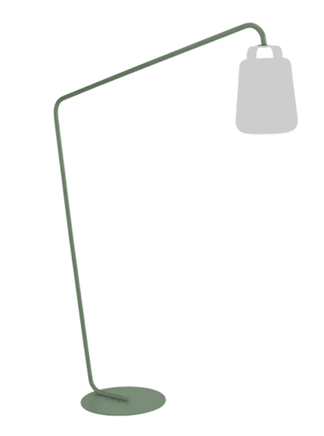 Load image into Gallery viewer, Fermob BALAD² Offset Lamp Stand featuring a sleek, modern design with a curved metal structure in a vibrant finish.
