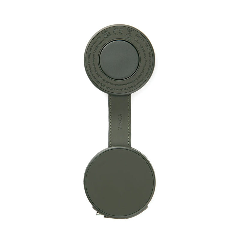 Load image into Gallery viewer, Baltimore RCS 2-in-1 Wireless 15W Travel Charger - Custom Wood DesignsVinga Baltimore RCS 2-in-1 Wireless Travel Charger for phones and tablets, showing sleek design and charging ports.Phone &amp; Tablet accessoriesV3080107Recycled Polyurethane,Recycled ABSgreen
