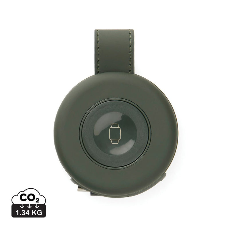 Load image into Gallery viewer, Baltimore RCS 2-in-1 Wireless 15W Travel Charger - Custom Wood DesignsVinga Baltimore RCS 2-in-1 wireless travel charger for phones and tablets, compact design with 15W charging capability.Phone &amp; Tablet accessoriesV3080107Recycled Polyurethane,Recycled ABSgreen
