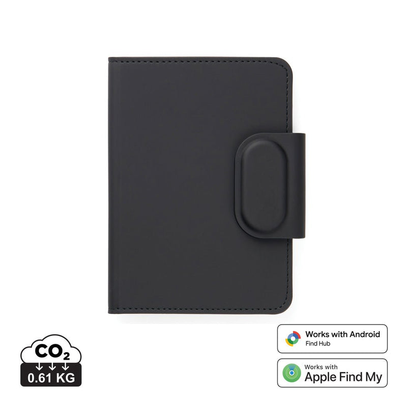 Load image into Gallery viewer, Baltimore RCS Passport Cover With Finder Dual - Custom Wood DesignsVinga Baltimore RCS passport cover with finder for phone and tablet accessories, featuring durable material and compact design.Phone &amp; Tablet accessoriesV3010001Recycled Polyurethane,Recycled ABSblack

