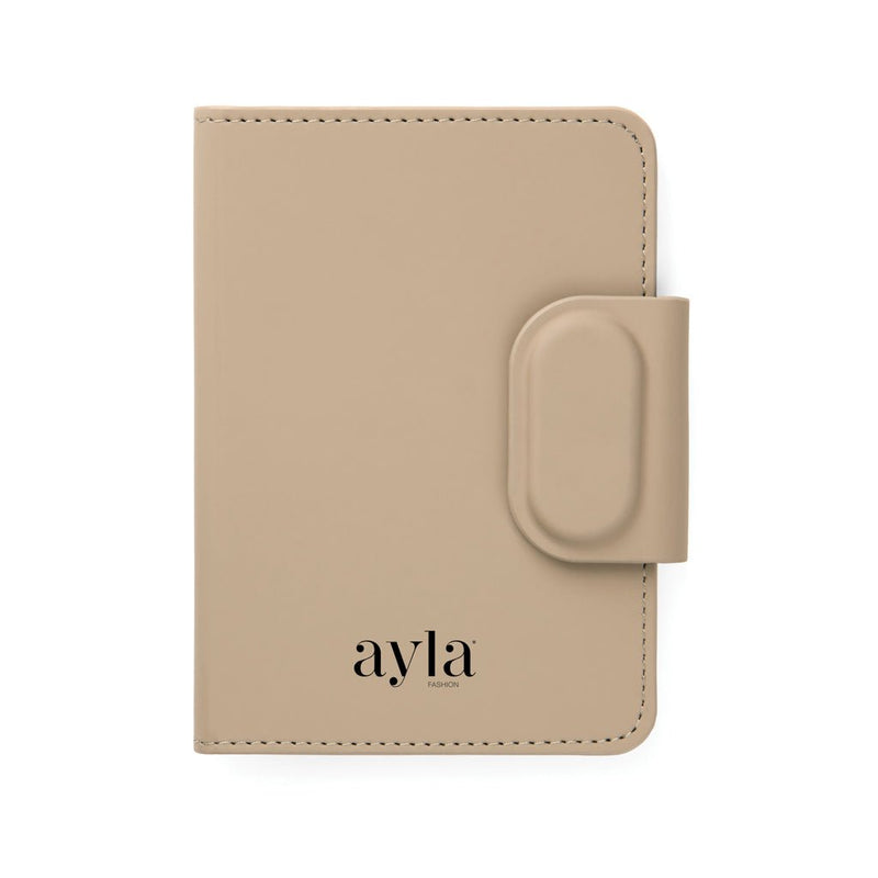Load image into Gallery viewer, Baltimore RCS Passport Cover With Finder Dual - Custom Wood DesignsVinga Baltimore RCS passport cover with finder for phone and tablet accessories, black leather with dual card slots and ID window.Phone &amp; Tablet accessoriesV3010019Recycled Polyurethane,Recycled ABSgreige
