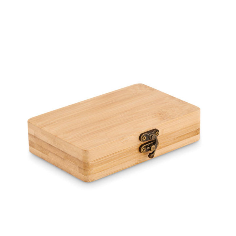 Load image into Gallery viewer, tool set in bamboo case custom wood designs 
