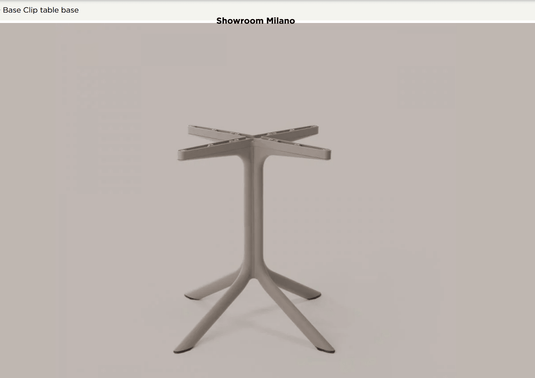 Base Clip Table Base - Custom Wood DesignsNardi Base Clip for table, sturdy metal table base for restaurants, with a sleek black finish and secure clip attachment.Base for Table24575204317303Agave
