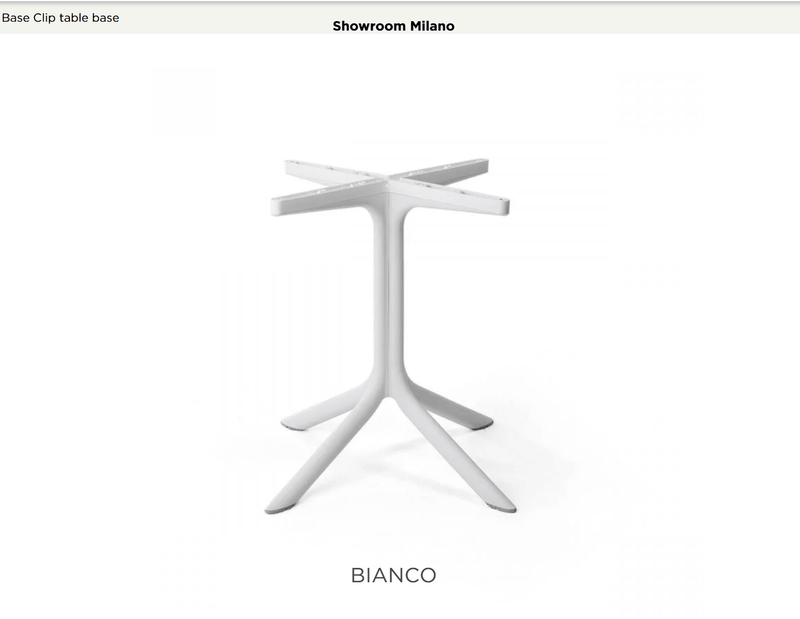 Load image into Gallery viewer, Base Clip Table Base - Custom Wood DesignsNardi Base Clip Table Base in white for restaurant tables, sturdy metal support with clip for secure tabletop attachment.Base for Table24575204151767Bianco
