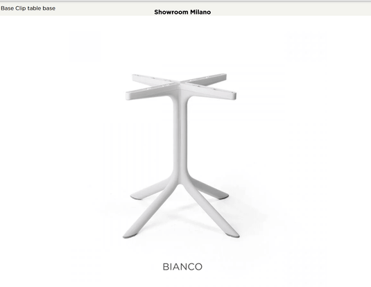 Base Clip Table Base - Custom Wood DesignsNardi Base Clip Table Base in white for restaurant tables, sturdy metal support with clip for secure tabletop attachment.Base for Table24575204151767Bianco