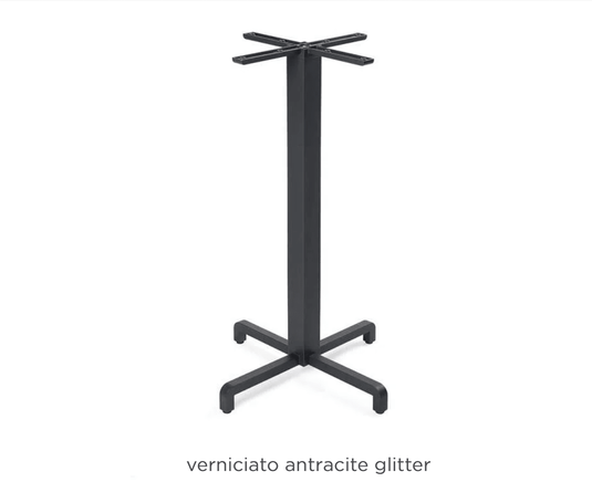 Base Fiore High Table Base - Custom Wood DesignsAntracite Nardi Base Fiore high table leg for restaurant outdoor settings, featuring a sturdy metal construction and sleek design.Nardi Base Table Leg24575215330999AntraciteNo Treatment