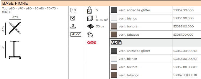 Load image into Gallery viewer, Base Fiore Table Base - Custom Wood DesignsNardi Base Fiore table leg in tortora color, designed for hotel and restaurant patio furniture, made of durable materials.Nardi Base Table Leg24575214555991AntraciteNo Treatment
