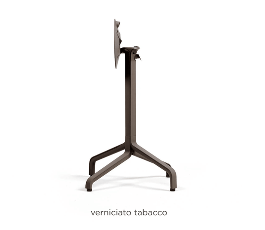 Base Frasca Mini Folding Table Base - Custom Wood DesignsNardi Frasca Mini Folding Table Base in tobacco color, designed for outdoor Nardi tables, shown with the base on a patio.Nardi Base Table24575217373239TabaccoNo Treatment
