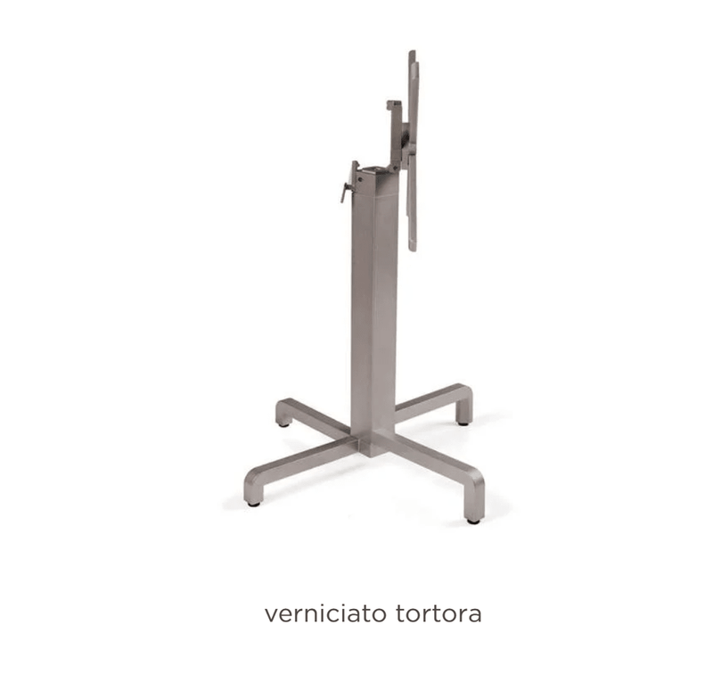 Load image into Gallery viewer, Base Ibisco Folding Table Bas - Custom Wood DesignsNardi Base Ibisco folding table with tortora-colored aluminum legs, suitable for outdoor use.Nardi Base Table24575216956855TortoraNo Treatment
