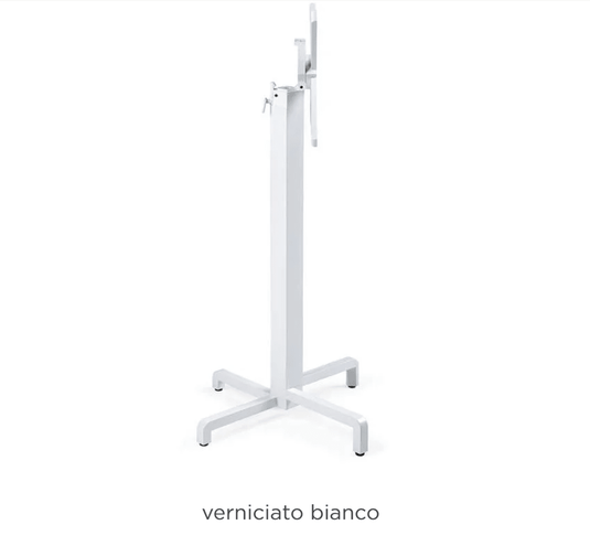 Base Ibisco High - Custom Wood DesignsNardi Base Ibisco High table with a white glitter finish, designed for outdoor patio or restaurant use, showcasing a stylish table base.Nardi Base Table24575215901783BiancoNo Treatment