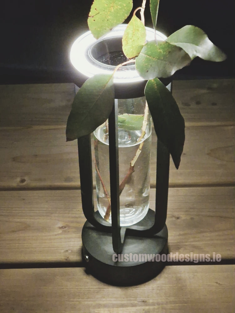 Load image into Gallery viewer, Cordless rechargeable LED table lamp in black for restaurant and hotel tables – available from Custom Wood Designs Ireland
