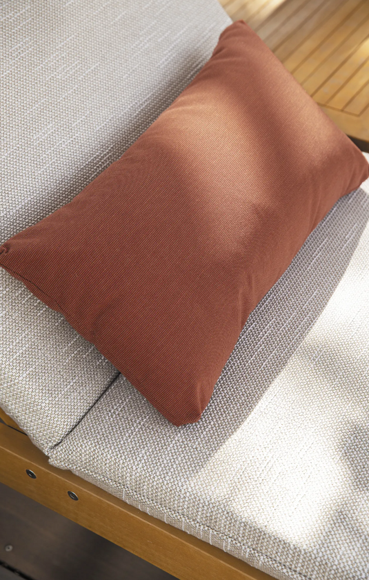 Fermob IBIZA teak outdoor sunlounger with a sleek teak frame, perfect for relaxing on the beach or garden patio.