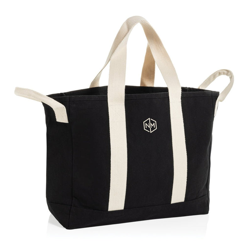 Load image into Gallery viewer, BEAU AWARE™ Beach bag 400gsm recycled canvas, with side hand - Custom Wood DesignsBeau Aware™ beach bag by XD Xclusive made of recycled canvas with side handles, perfect for carrying essentials to the beach.Bags &amp; TravelP763.5501Recycled Canvasblack
