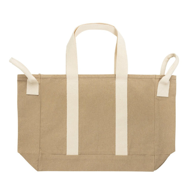 Load image into Gallery viewer, Beau Aware™ beach bag by XD Xclusive made from 400gsm recycled canvas with side handle, perfect for travel and beach outings.
