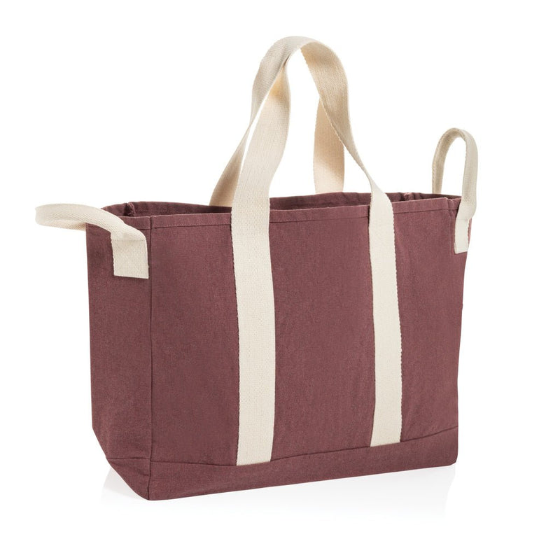 Load image into Gallery viewer, BEAU AWARE™ Beach bag 400gsm recycled canvas, with side hand - Custom Wood DesignsBeau Aware™ beach bag by XD Xclusive made of 400gsm recycled canvas with side handles, perfect for beach and travel use.Bags &amp; TravelP763.5524Recycled Canvasred
