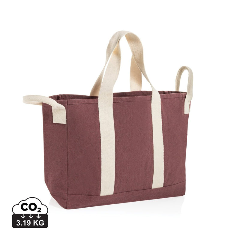 Load image into Gallery viewer, BEAU AWARE™ Beach bag 400gsm recycled canvas, with side hand - Custom Wood DesignsXD Xclusive BEAU AWARE™ beach bag made of 400gsm recycled canvas with side handles, designed for bags and travel use.Bags &amp; TravelP763.5524Recycled Canvasred
