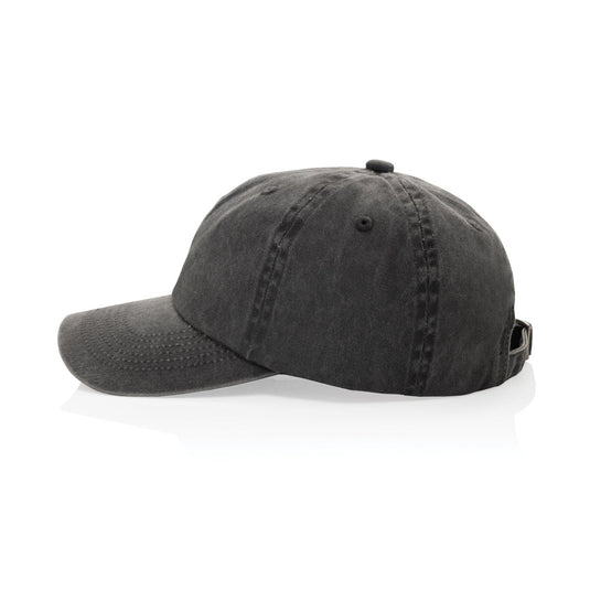 BEAU AWARE™ Washed 6 panel 270gsm cotton twill cap - Custom Wood DesignsBeau Aware™ washed 6-panel cotton twill cap by XD Xclusive, showing front view with adjustable strap and embroidered logo.HeadwearP453.0401Recycled cotton,rPETblack